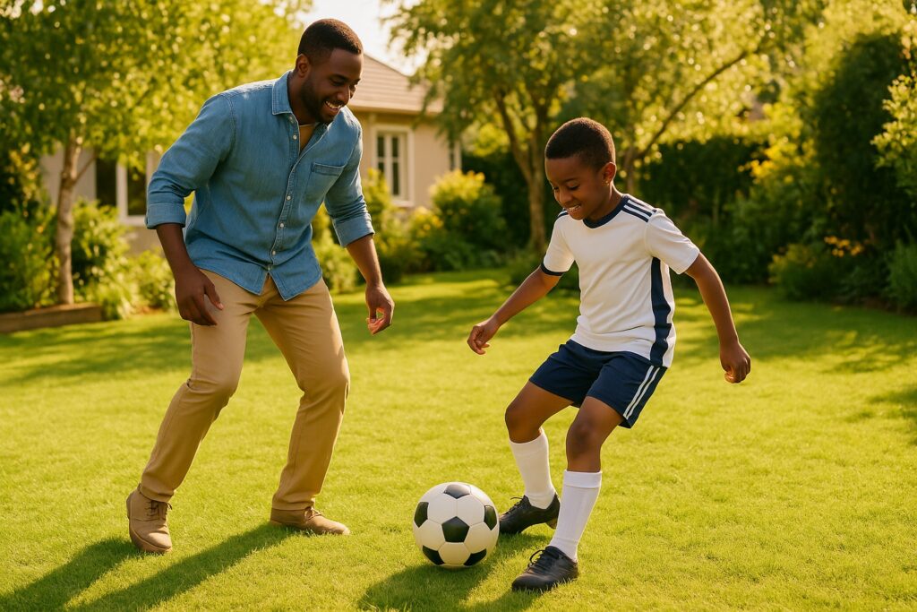 Football is a great game to play with your kids.