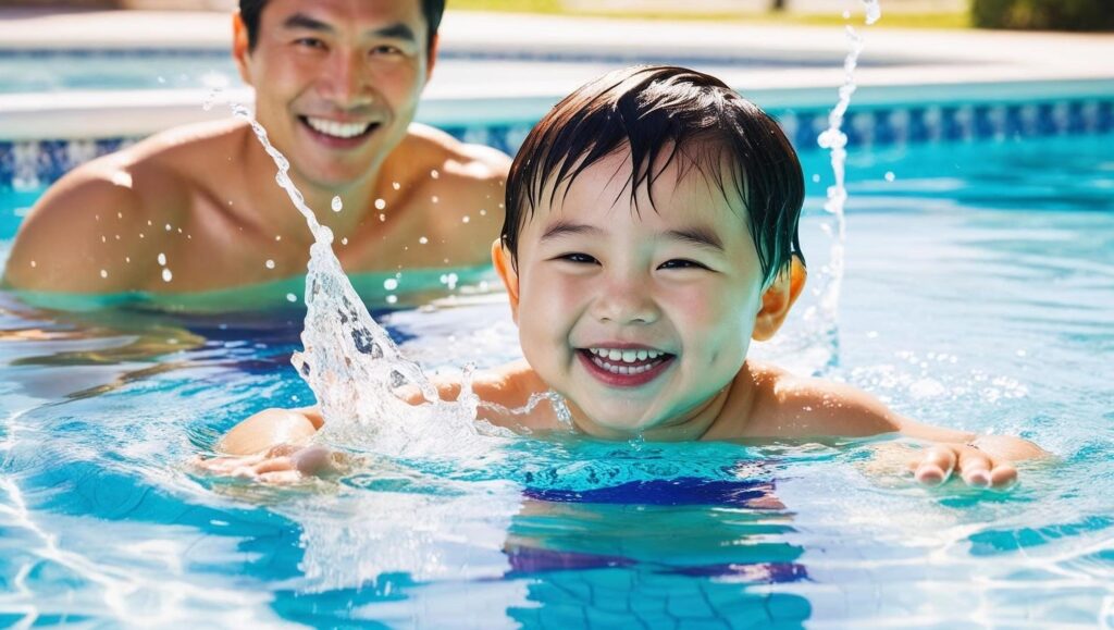 Always make sure you accompany your child in the water.